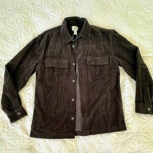 H&M Men’s Corduroy Button Up Shirt Jacket- Relaxed Fit